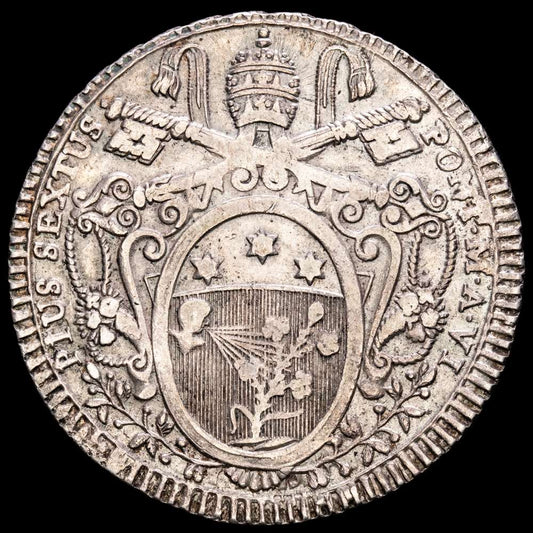 Vaticano – Pio VI. 1 Escudo. (26,45g.). 1780. KM-1216.1. VF+.