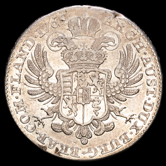 Austria. Thaler. (29,46g.). Bruselas. 1765. DAV-1282. VF+. Excelente condición.