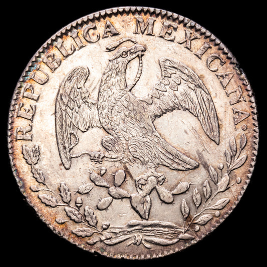 República de México. 8 Reales. (27,07 g.). Guanajuato. 1845. Ensayador P·M. KM-377.8. EBC.