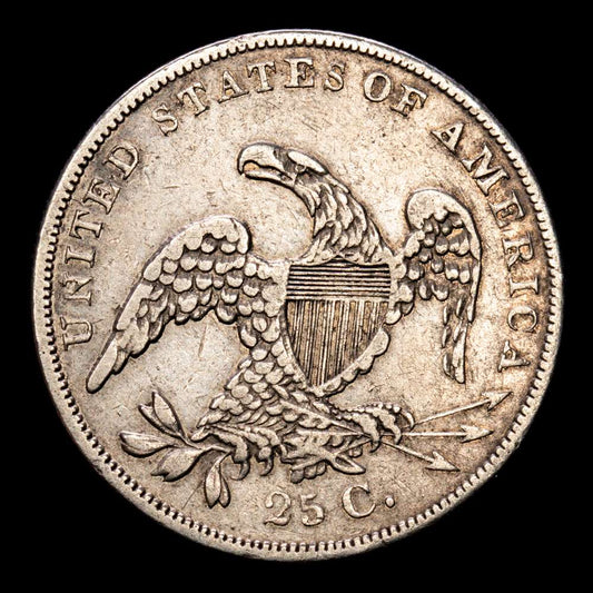 U.S. Coins. Liberty Cap Quarters. 25 centavos. 1836. Philadelphia.(6,66 gr).(Km-55). Ag. VF+