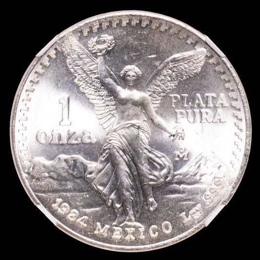 Estados Unidos Mexicanos. 1 Onza. (30,89 g.). México. 1984. KM# 494. MS65.