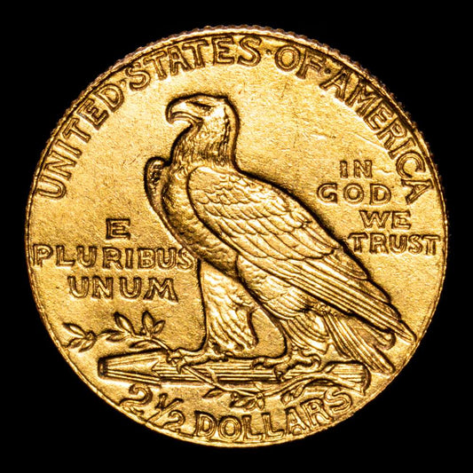Estados Unidos. 2 1/2 Dollar. (3.82 g.). Philadelphia. 1927. KM-128. EBC. ANV: Esmaltado. Reproducción en oro