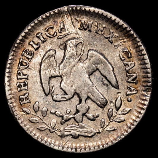 México. 1/2 Real. (1,7 g.). Guanajuato. 1862. Y·F. KM-370,7. MBC+.