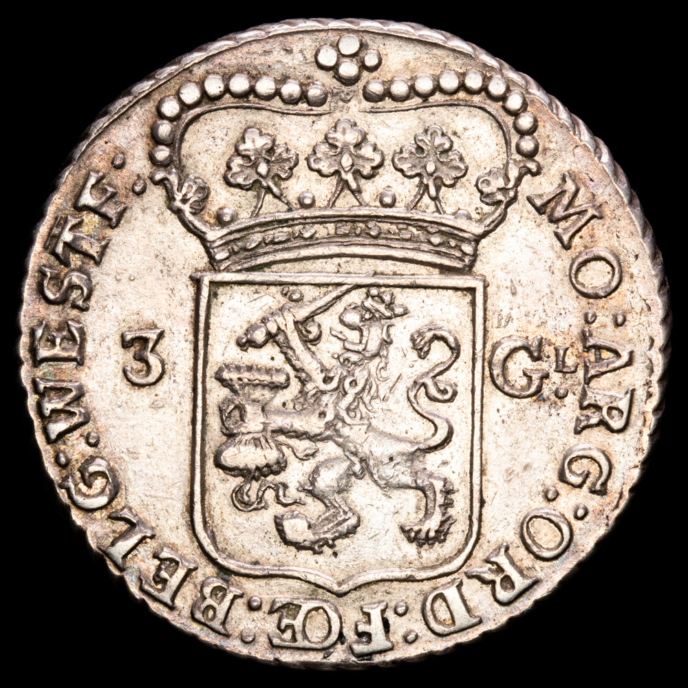 Netherlands – 5 Gulden. West-Friesland. 1793. KM-141.2. MBC+.