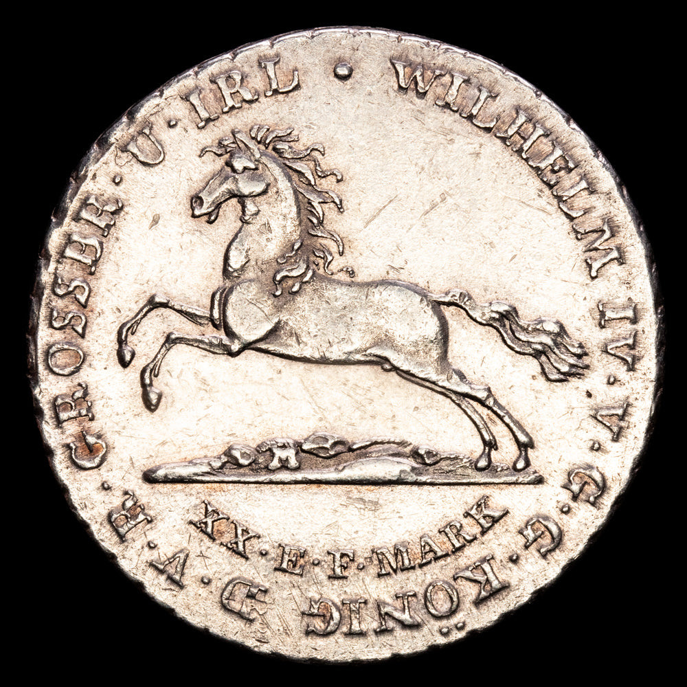 Alemania – Wilhelm IV. 16 Gute Groschen. (11,7g.). Hanover. 1830. KM-145.1. VF+.