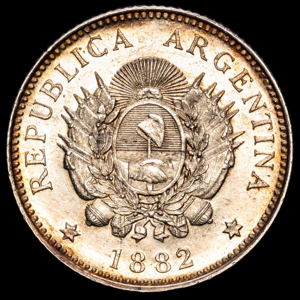 Argentina – República. 20 Centavos. (5,14g.). 1882. KM-27. UNC.