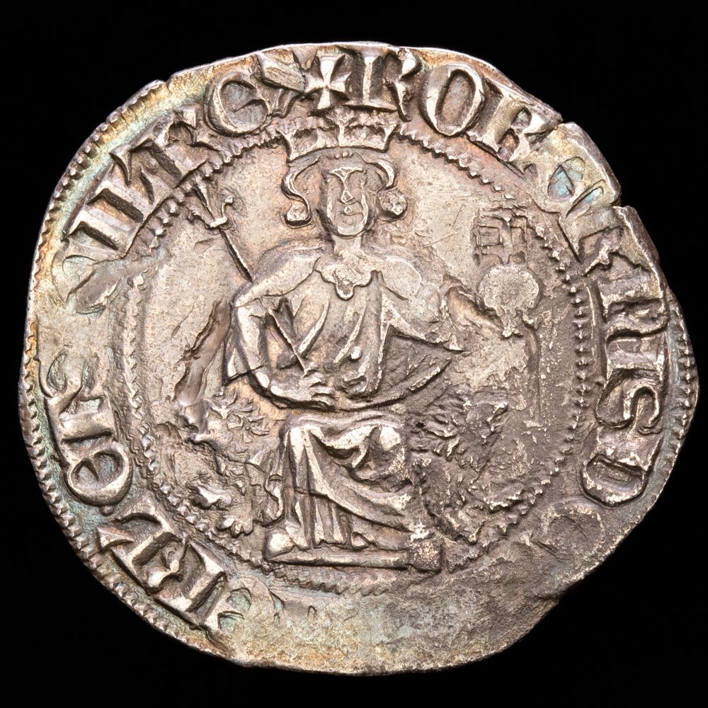 Italia. Roberto D’Anjou. Gigliato (3,88 g.). Nápoles. (1309-1317). MIR-28. MBC+. Escasa.
