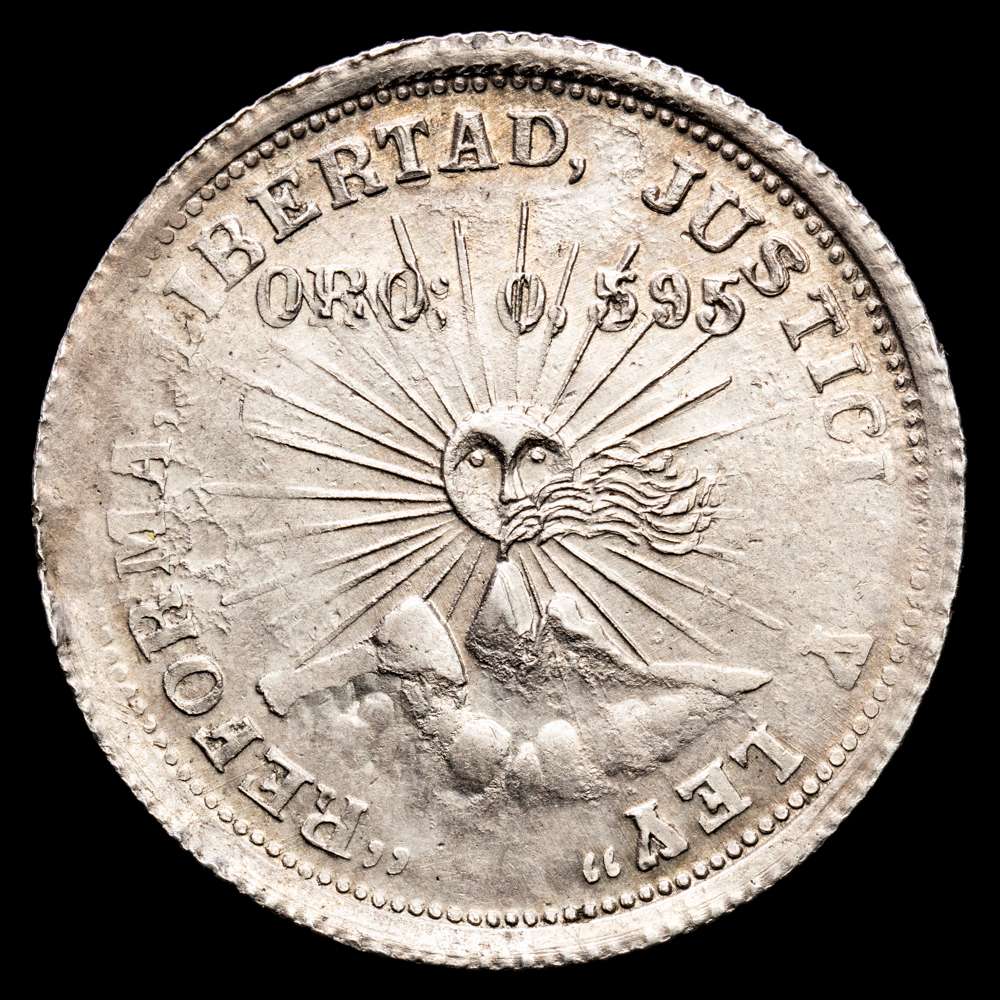 México. 2 Pesos. (24,18 g.). Guerrero. 1914. KM-643.3. EBC-/MBC+. Rara. Epoca revolucionaria