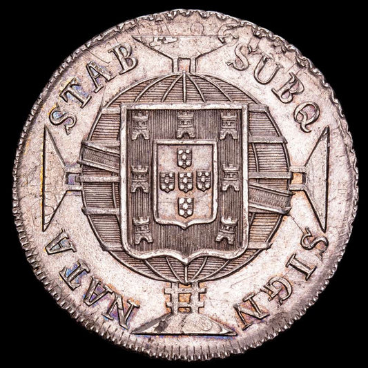 Brasil – Joannes. 960 Reis. (27,02 g.). Rio. 1821. KM-326.1. EBC. Acuñada sobre un 8 Reales 1819