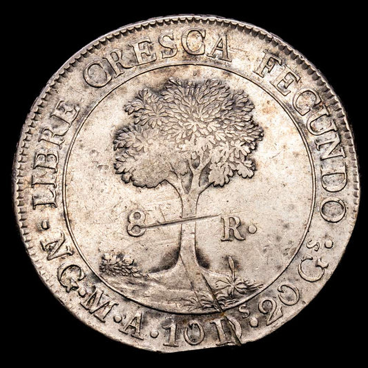 Guatemala. 8 Reales. (26,87 g.). 1840. KM-4. MBC+. Marquita y golpecitos