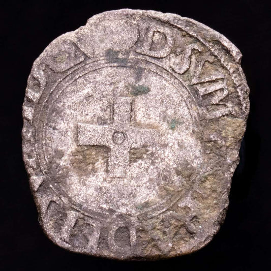 Henri D’Albert. Ochavo de vellón. (0,79 g.). Navarra. (1517-1555). BOUD-585.