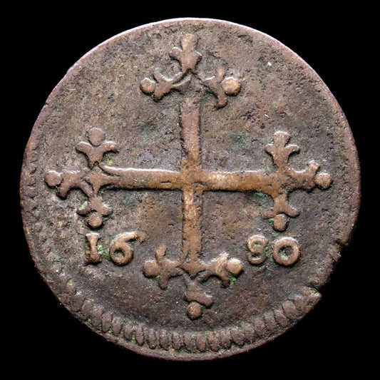 Italia. 3 Quattrini. (2,16 g.). Firenze. 1680. MBC+. Muy rara.