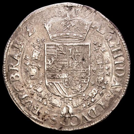 Spanish Netherlands – Albert and Isabel. Patagon. (27,6g.). Amberes. 1616. DV-4433. MBC+. Excelente condición.