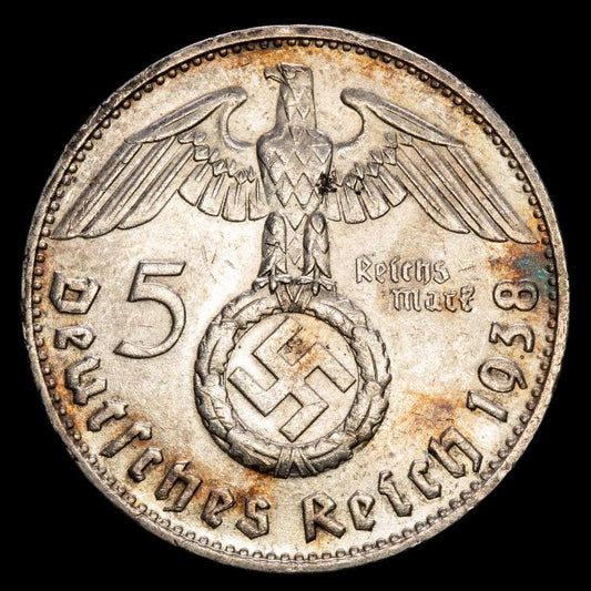Alemania – Nazi. 5 Mark (13,83 g.). 1938. XF
