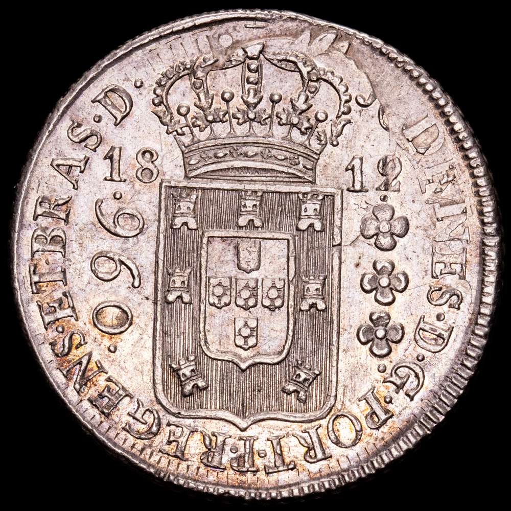 Brasil – Joannes. 960 Reis. (26,93 g.). Rio. 1812. KM-307.3. MBC+. Acuñada sobre un 8 Reales 1801 Potosí
