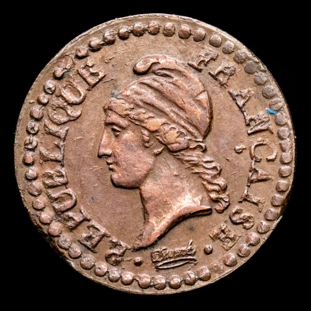 República de Francia. Un centime. (1,77 g.). A-París. AN 6. F-100. MBC+.