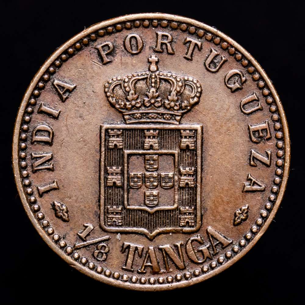 India Portuguesa – Carlos I. 1/8 Tanga. (3,17 g.). India. 1901 (MCMI). KM-14. EBC-.