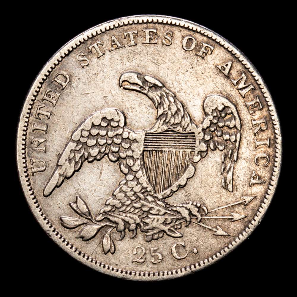 U.S. Coins. Liberty Cap Quarters. 25 centavos. 1836. Philadelphia.(6,66 gr).(Km-55). Ag. VF+