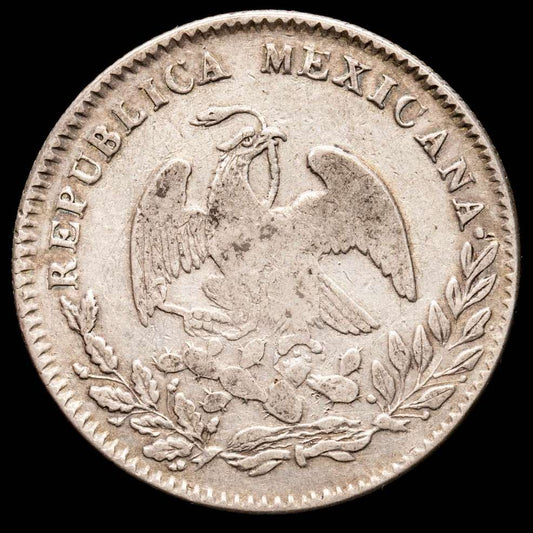 República de México. 4 Reales. (13,3 g.). Gº. 1845. Ensayador P·M. KM-375.4. VF+.