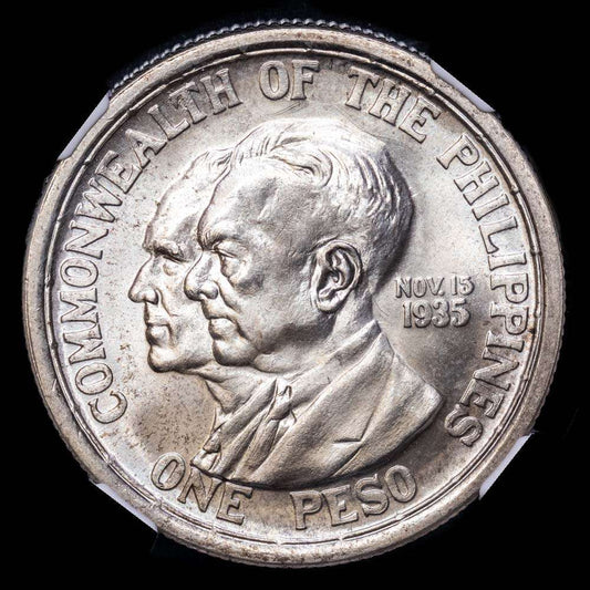 Filipinas Commonwealth (1935-1946) – 1 Peso. Murphy-Quezon. 1936. KM 178. MS64