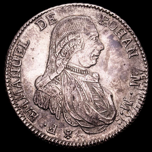 Malta – Emmanuel. 30 Tari. (29,64 g.). La Valete. 1789. DAV-1608. XF+. Excelente condición.