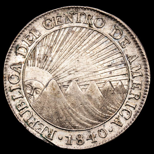 Guatemala. 8 Reales. (26,87 g.). 1840. KM-4. MBC+. Marquita y golpecitos