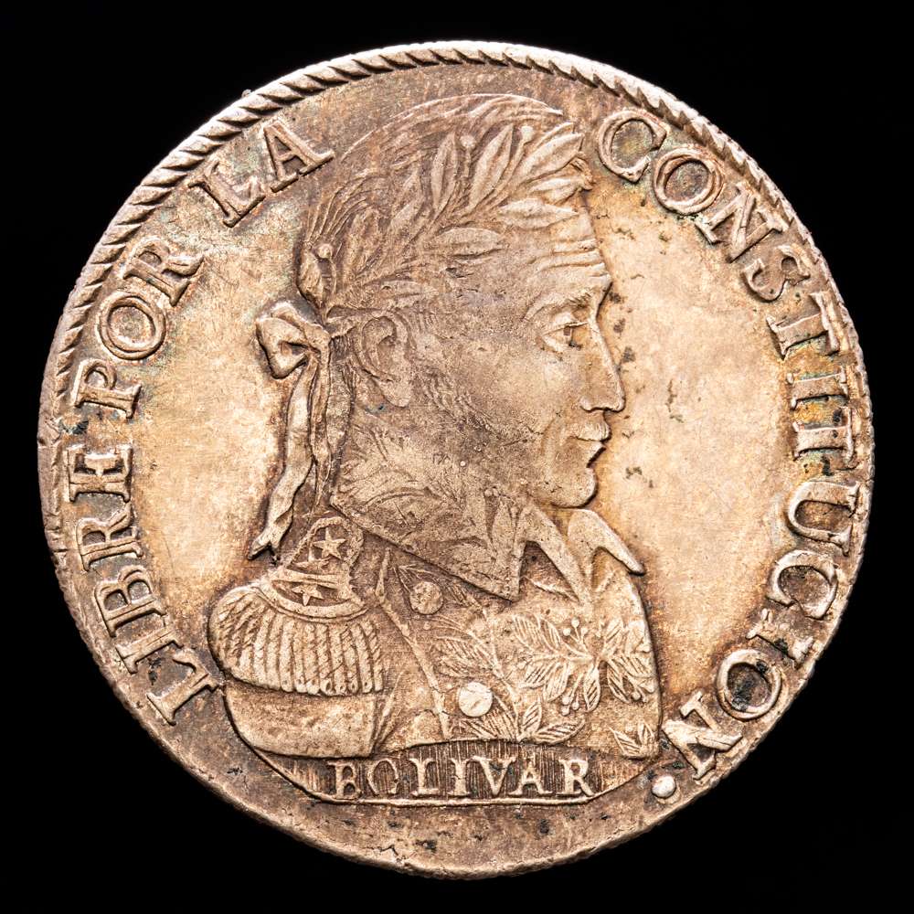 República de Bolivia. 8 Soles. (27,1 g.). Potosí. 1833. Ensayador L·M. KM-97. EBC/EBC+. Restos de brillo original. Tono y muy bella pátina.