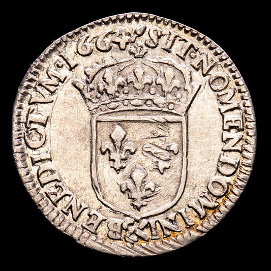 Francia – Louis XIV. 1/12 Ecu. (2,31 g.). Aix. 1664a. DUPLESI 1486. EBC-.