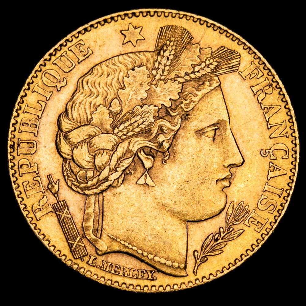 República de Francia. 10 Francos . (3,22g.). París · A ·. 1899. KM-830. UNC. Brillo original.