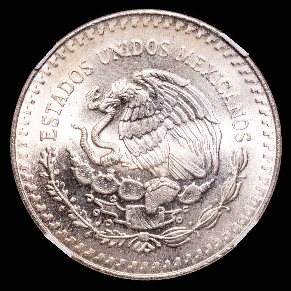 Estados Unidos Mexicanos. 1 Onza. (31,12 g.). México. 1991. KM# 494. Encapsulada por NCV como MS67.