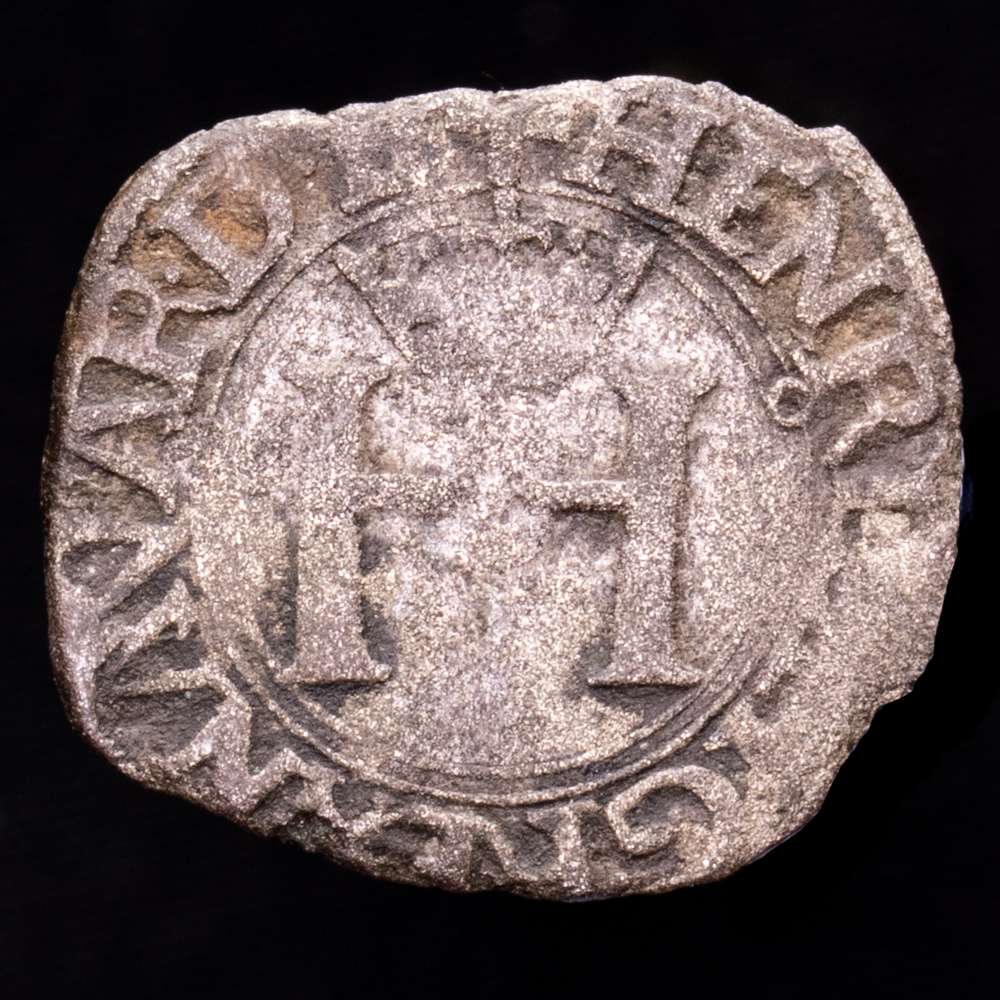Henri D’Albert. Ochavo de vellón. (0,79 g.). Navarra. (1517-1555). BOUD-585.