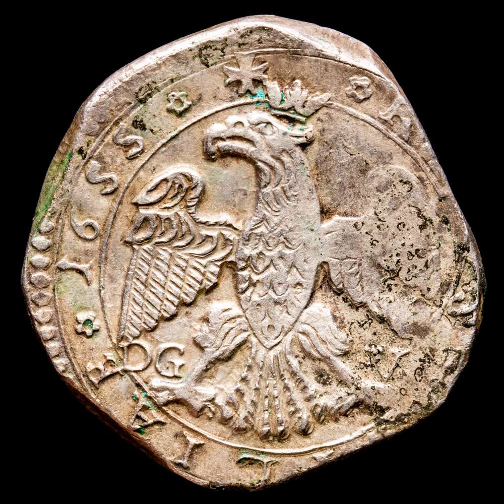 Italia – Felipe IV. 4 Tari. (10,15 g.). 1655. MIR-3551311var. MBC+. Escasa. Buen detalle.