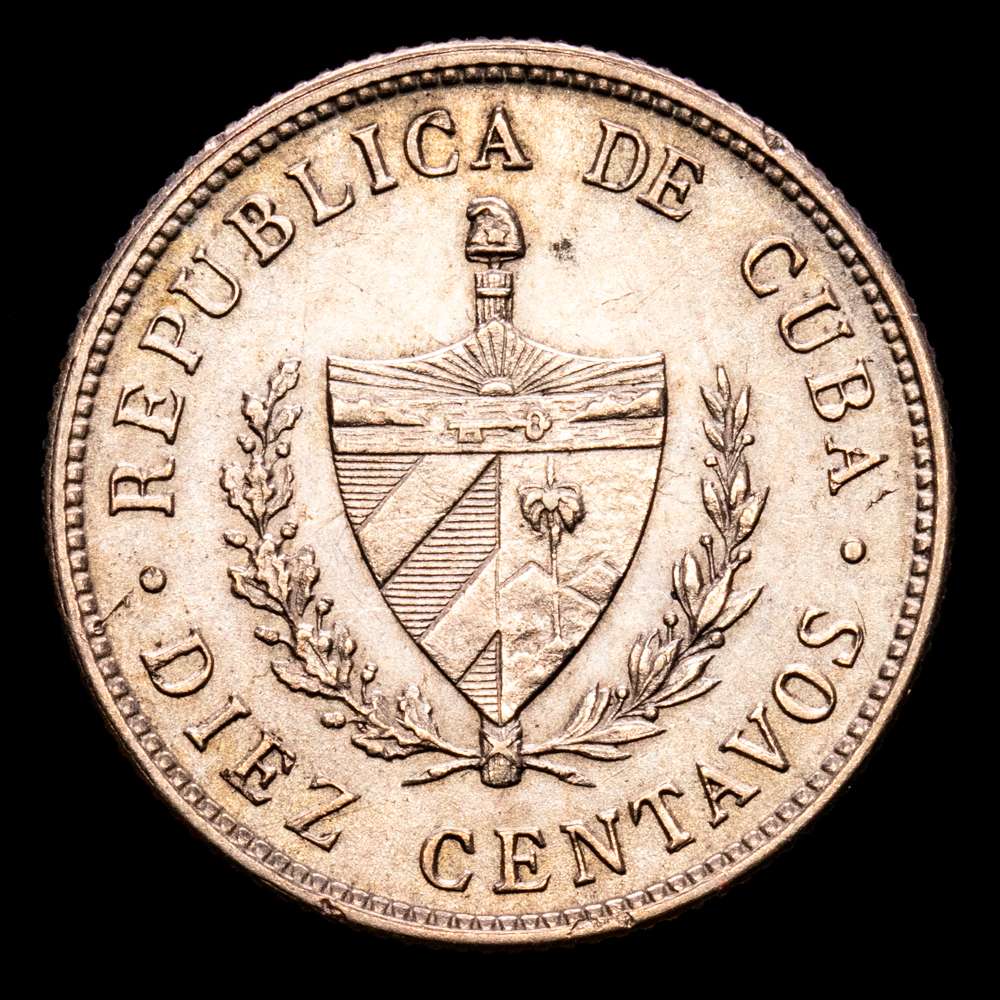 Cuba. 10 Centavos. (2,53 g.). Cuba. 1920. KM-12. MBC+.
