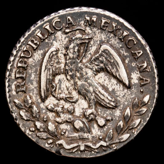 México. 1 Real. (3,35 g.). México. -1863/2. C·H. KM-372,8. MBC+.